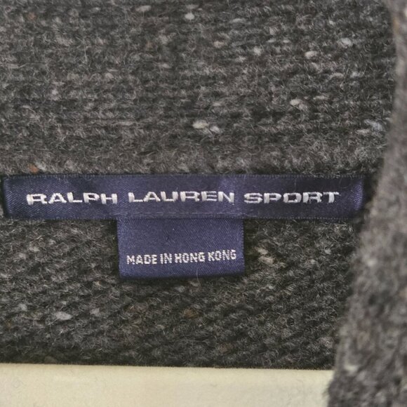 Ralph Lauren Sport Cashmere Wool Vintage Grandpa Cardigan Sweater Pockets Size M - Picture 6 of 8